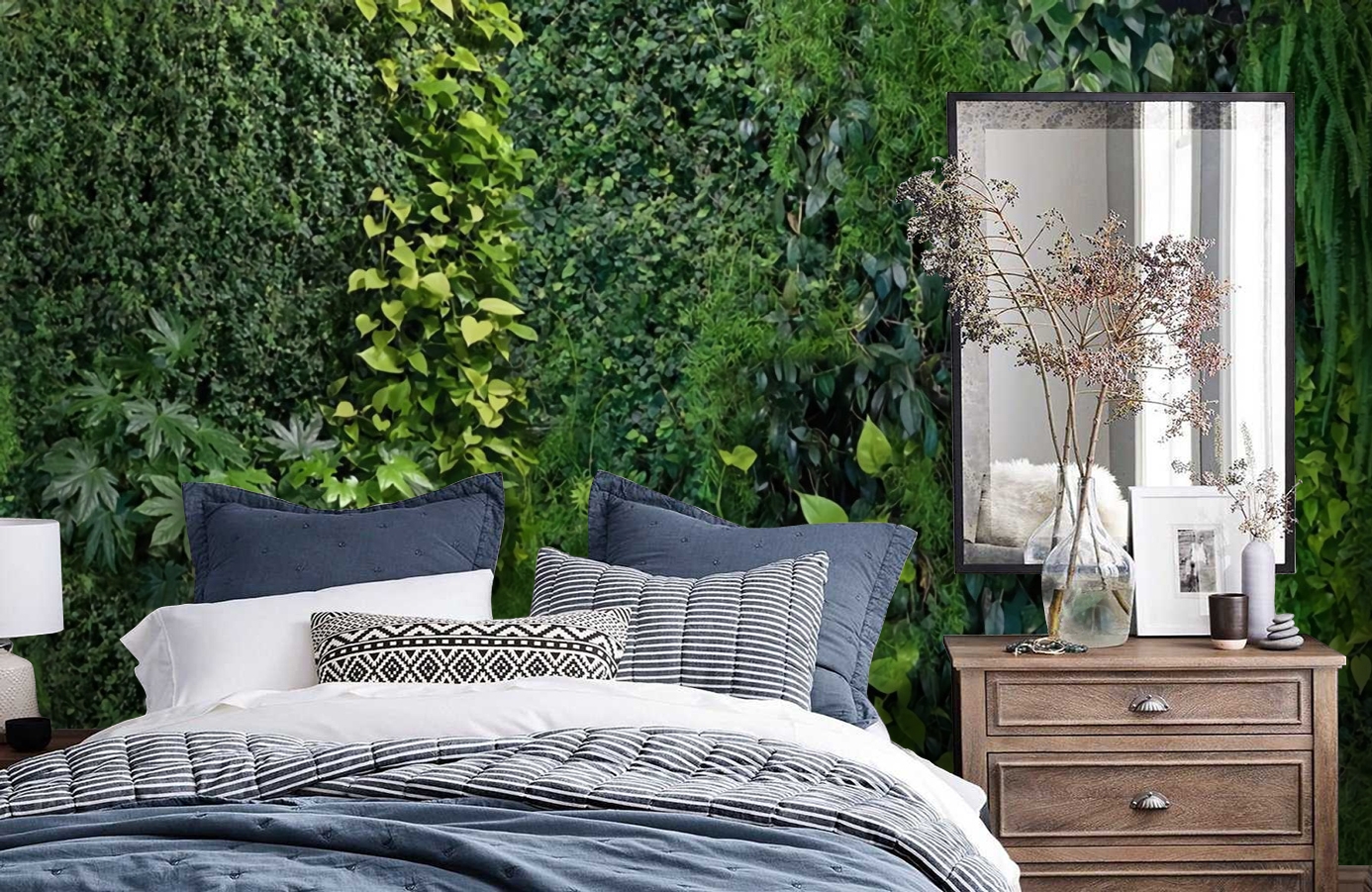 Обои E022601-0 фото в интерьере спальни