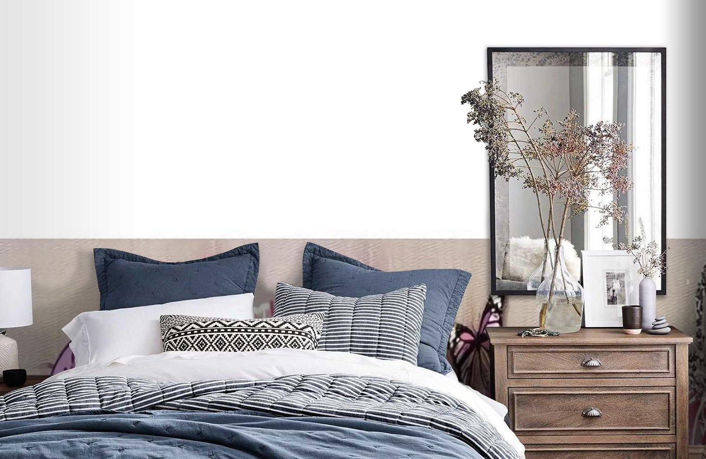 Обои SL 14 608 1,40*5 фото в интерьере спальни Обои SL 14 608 1,40*5 фото в интерьере спальни