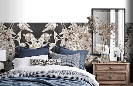 Обои 1558 lev6 811 фото в интерьере спальни превью