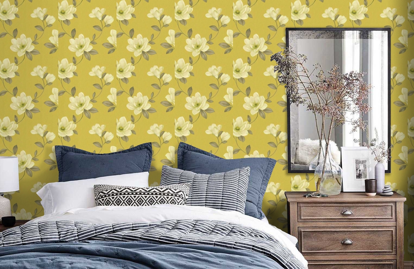 Обои 612402 фото в интерьере спальни