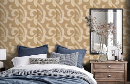 Обои 62-65885 фото в интерьере спальни превью