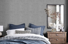 Обои Silk Buff фото в интерьере спальни превью