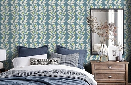 Обои PW78020-5 фото в интерьере спальни превью