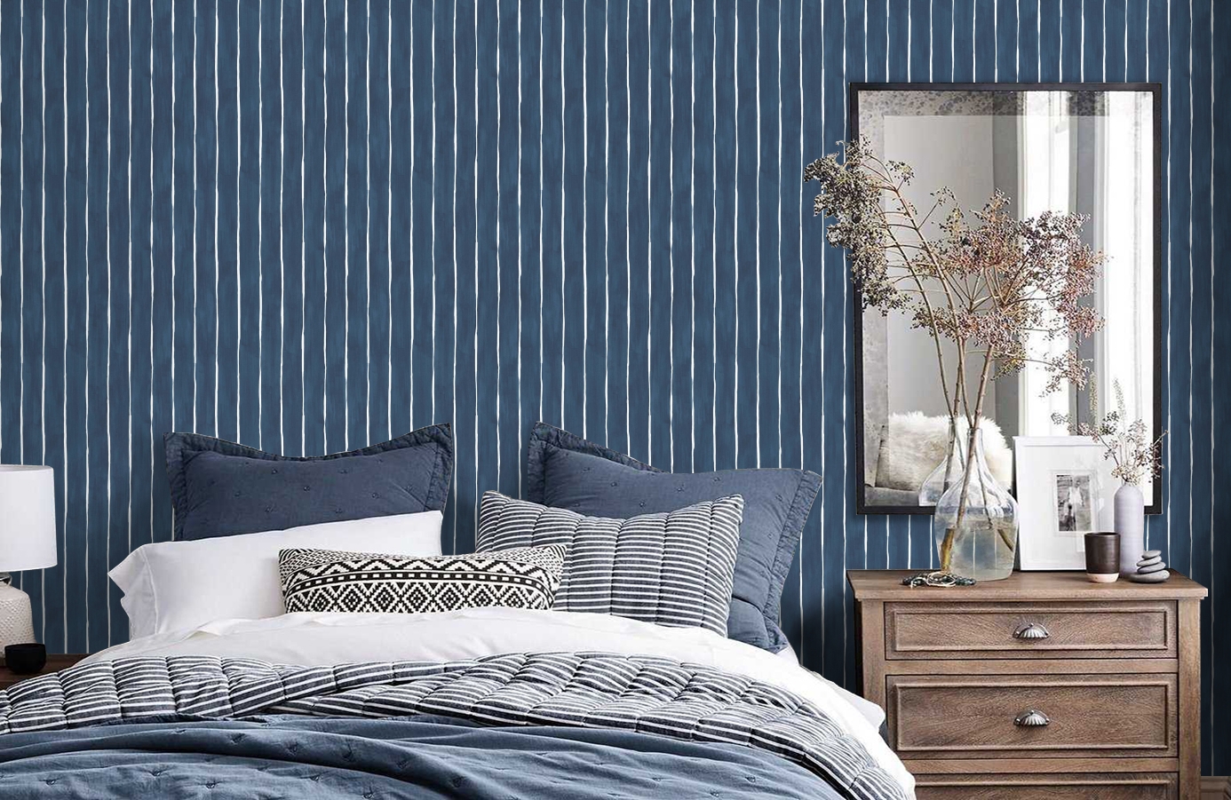 Обои 110/2007 фото в интерьере спальни