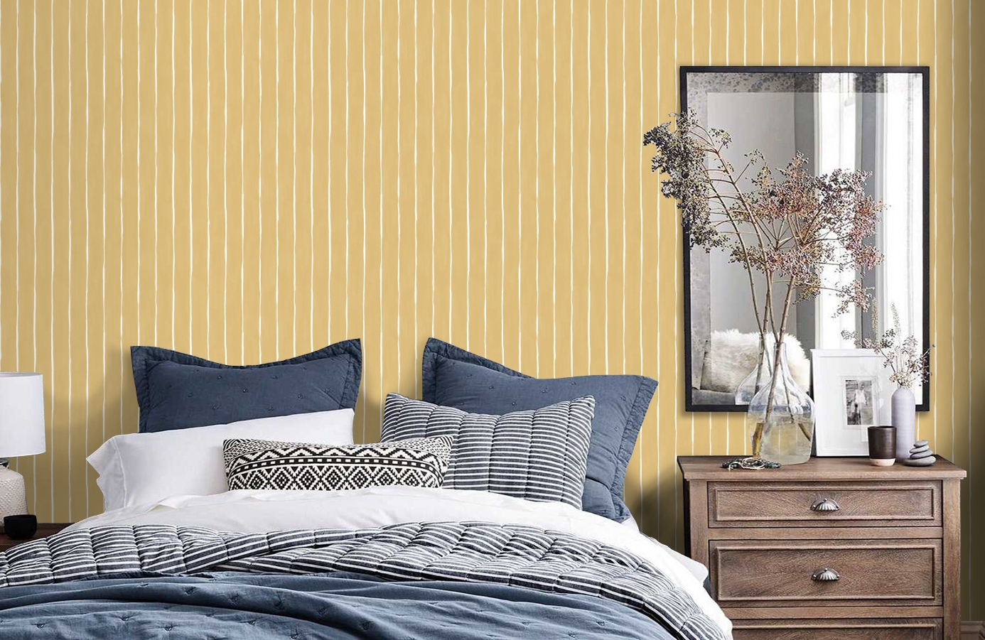 Обои 110/2010 фото в интерьере спальни