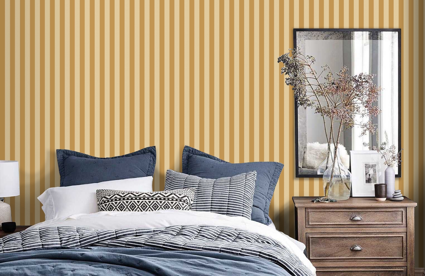 Обои 110/3013 фото в интерьере спальни