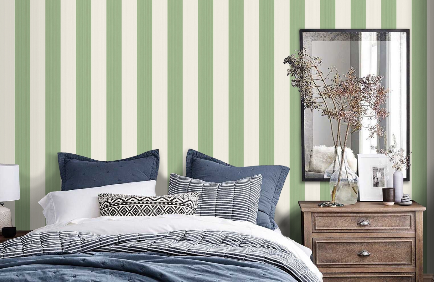 Обои 110/4022 фото в интерьере спальни