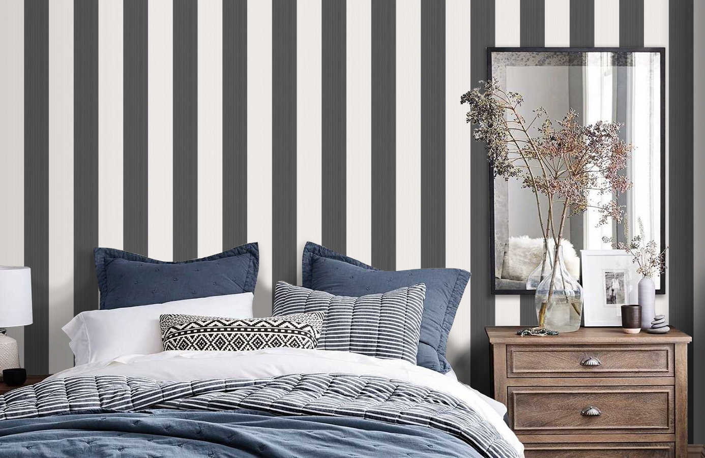 Обои 110/4025 фото в интерьере спальни