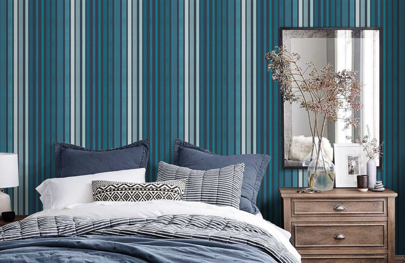 Обои 110/9042 фото в интерьере спальни