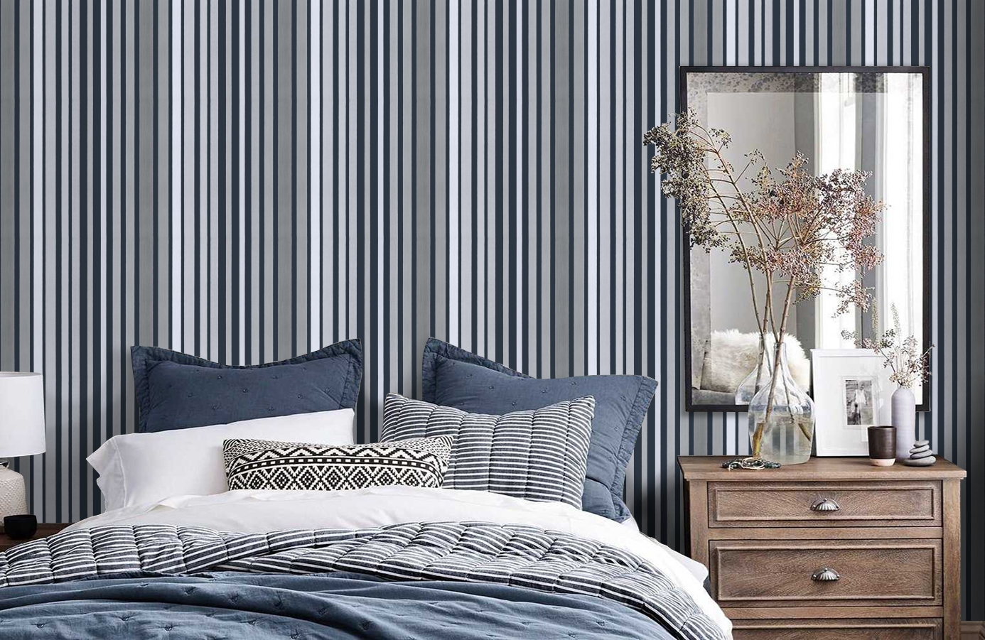 Обои 110/9043 фото в интерьере спальни