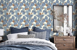 Обои 114-1003 фото в интерьере спальни превью