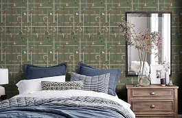 Обои 114-14027 фото в интерьере спальни превью