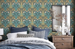 Обои 115/3010 фото в интерьере спальни превью