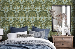 Обои 117-1002 фото в интерьере спальни превью