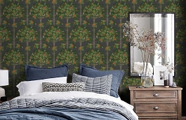 Обои 117-1003 фото в интерьере спальни превью