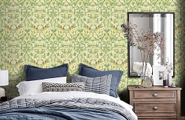 Обои 117-10031 фото в интерьере спальни превью