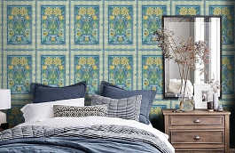 Обои 117-5013 фото в интерьере спальни превью