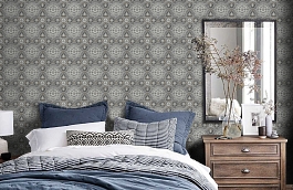 Обои 117-8022 фото в интерьере спальни превью