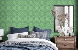 Обои 117-8023 фото в интерьере спальни превью