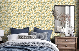 Обои 118-7015 фото в интерьере спальни превью