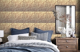 Обои 226C-04 фото в интерьере спальни превью