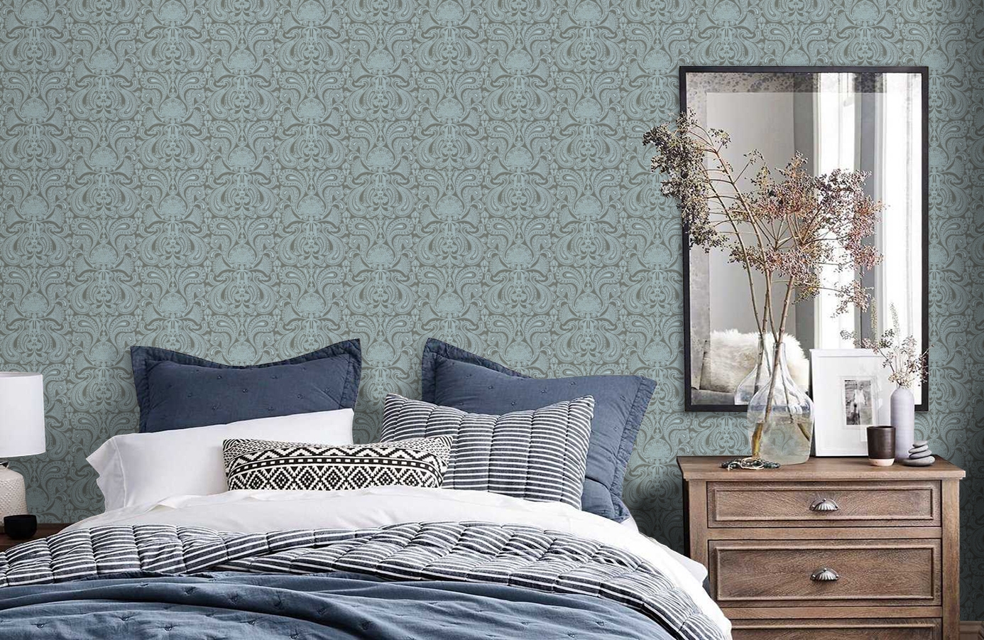 Обои 66/1005 фото в интерьере спальни