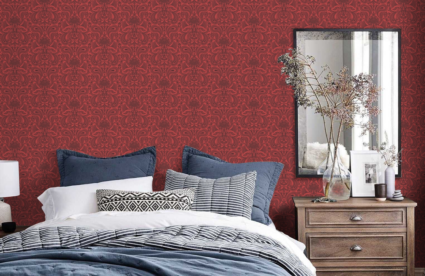 Обои 66/1008 фото в интерьере спальни