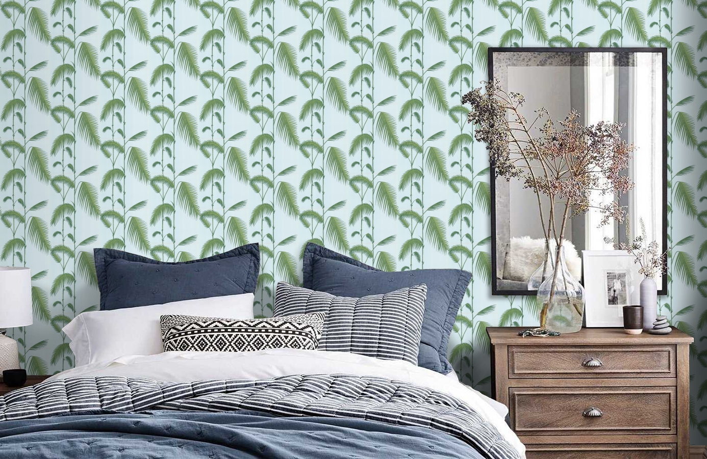 Обои 66/2010 фото в интерьере спальни