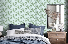 Обои 66-2010 фото в интерьере спальни превью