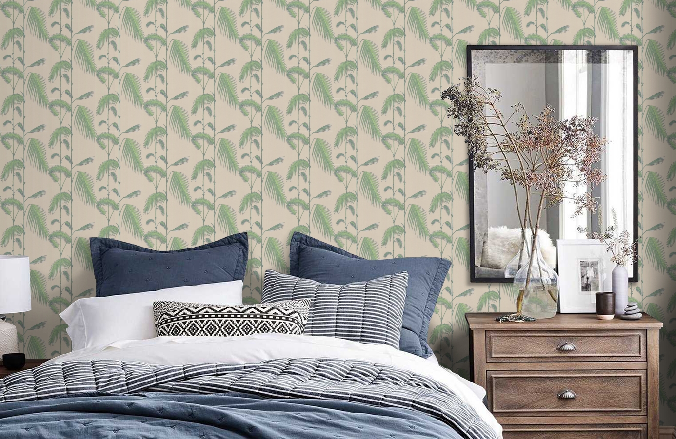 Обои 66/2011 фото в интерьере спальни