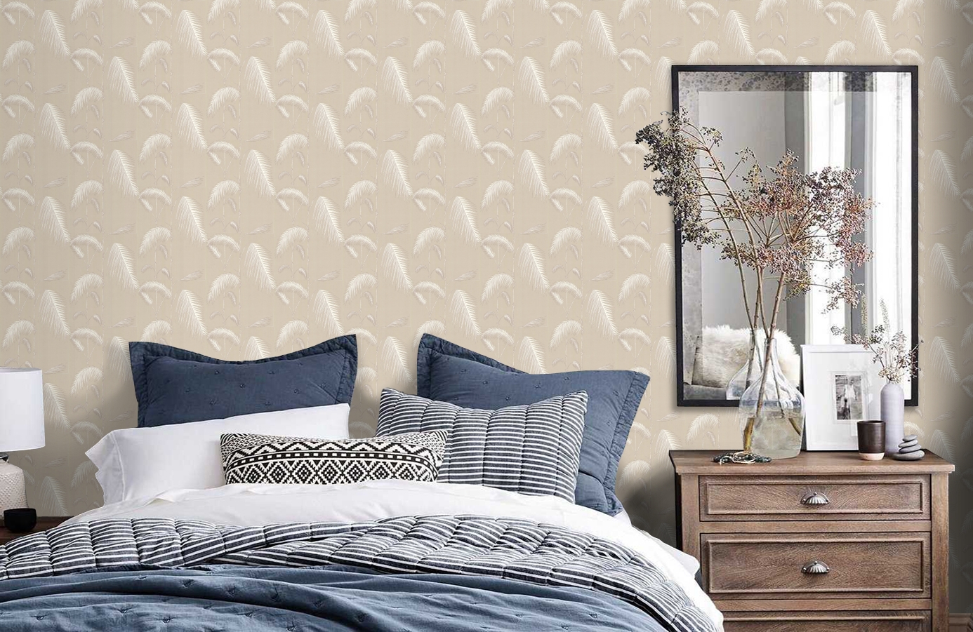 Обои 66/2013 фото в интерьере спальни