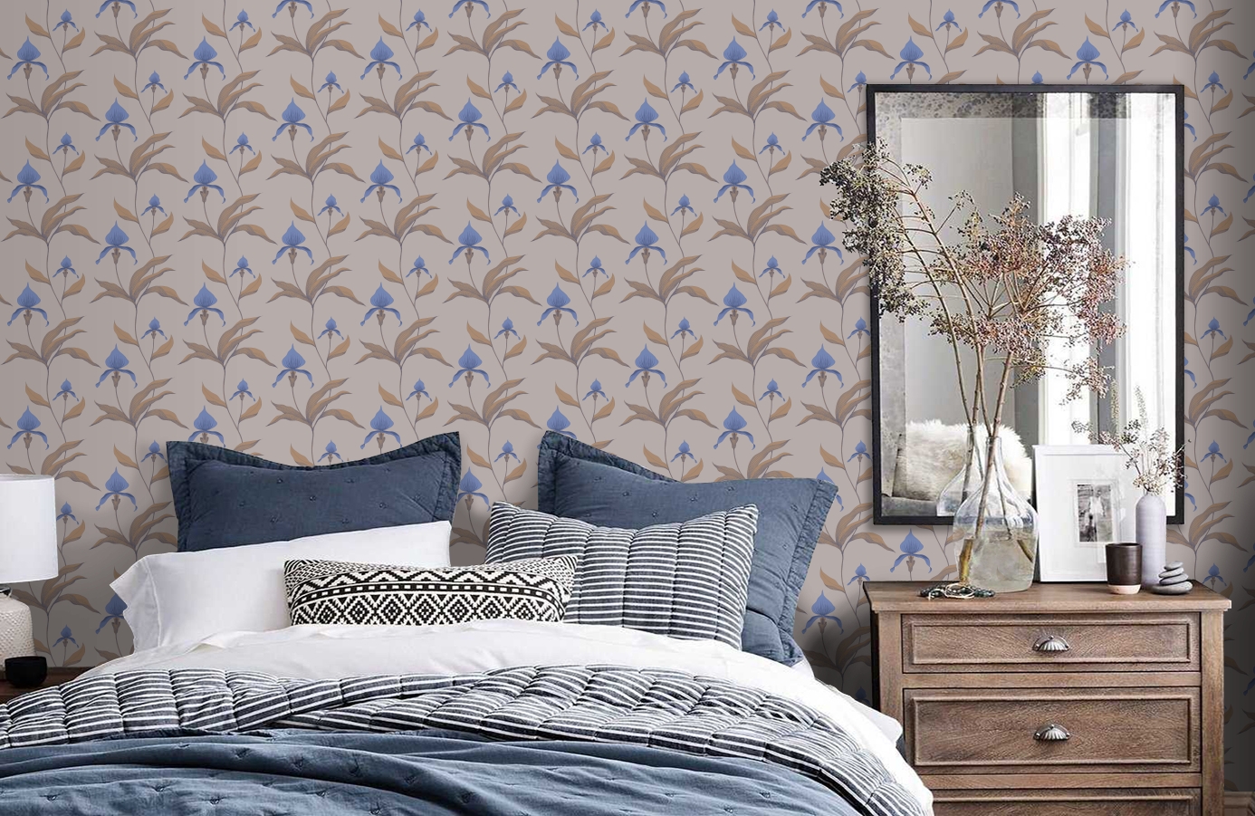 Обои 66/4032 фото в интерьере спальни