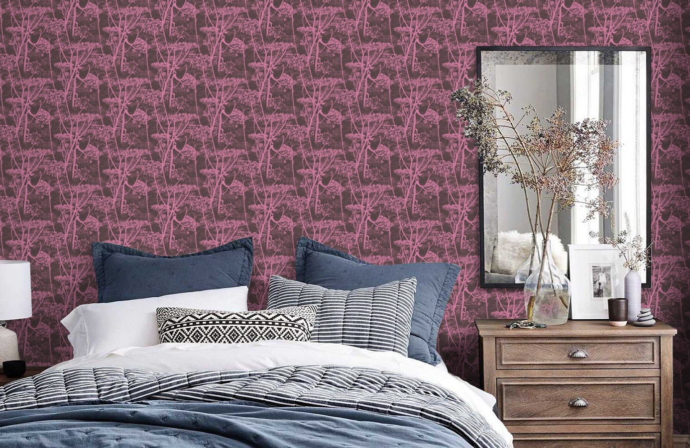 Обои 66/7047 фото в интерьере спальни