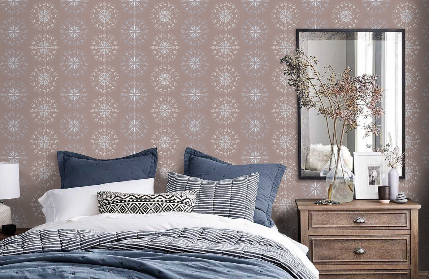 Обои 69/1101 фото в интерьере спальни