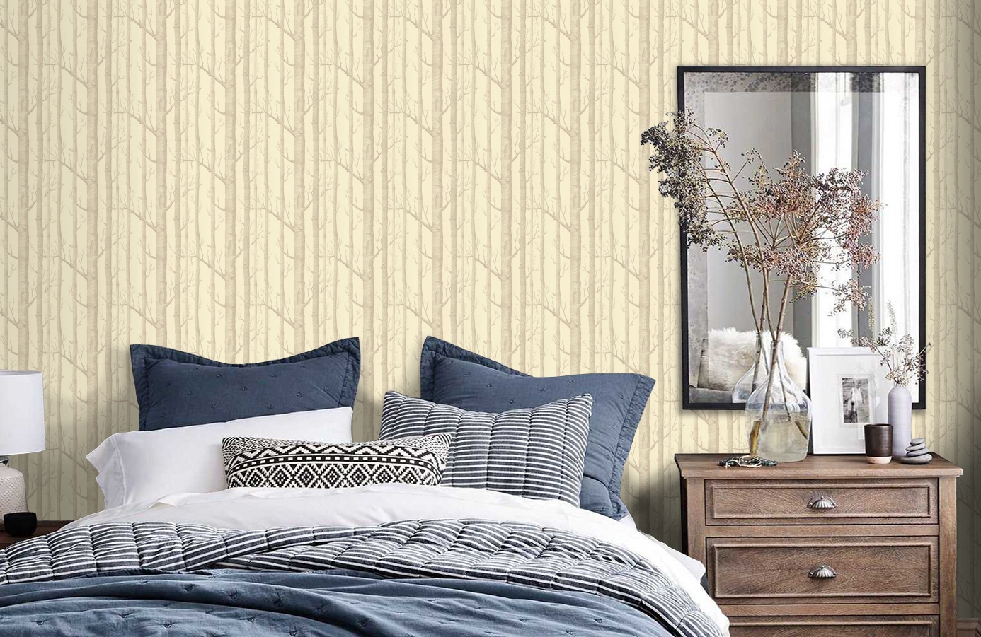 Обои 69-12148 фото в интерьере спальни