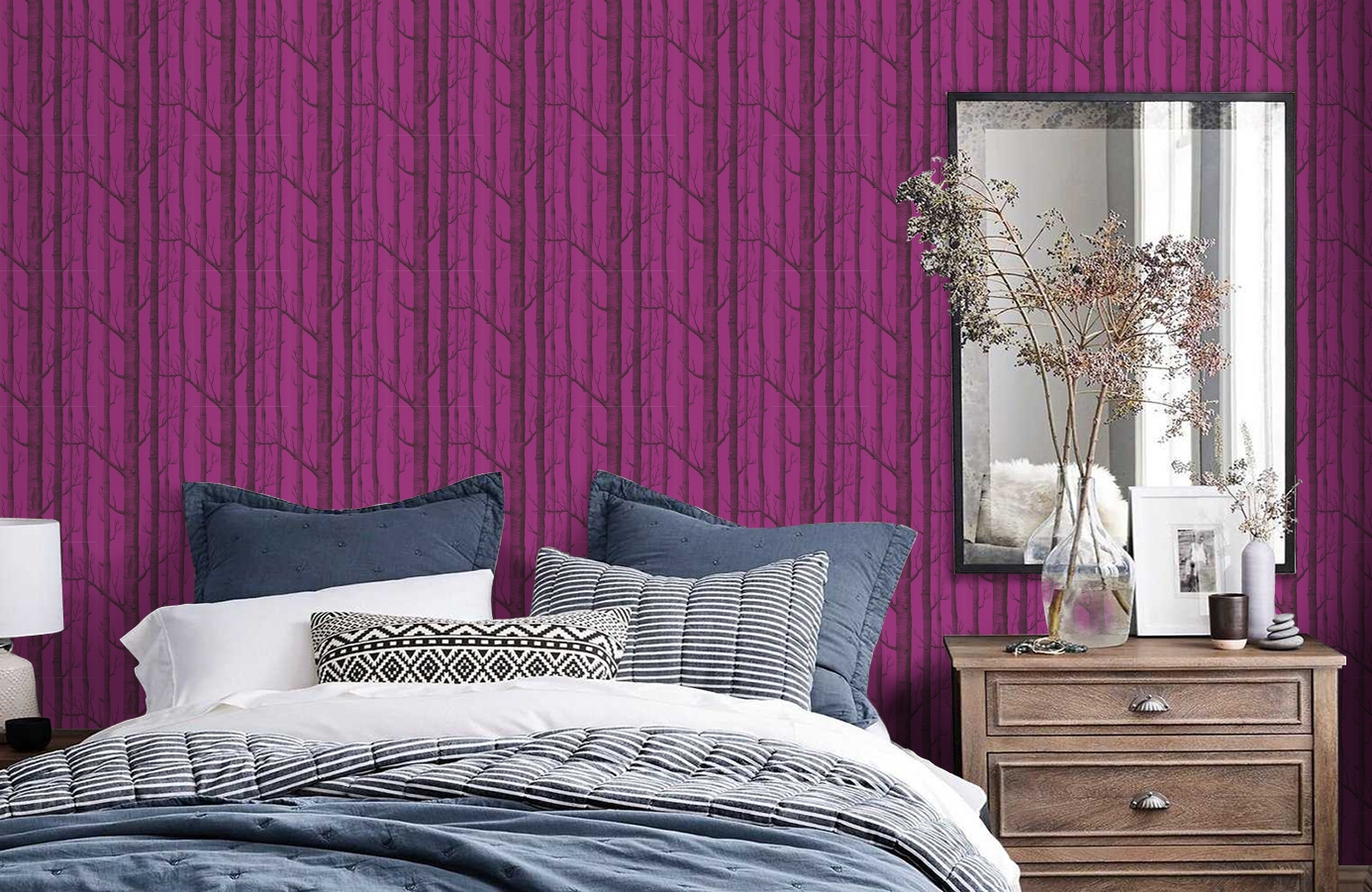 Обои 69/12152 фото в интерьере спальни