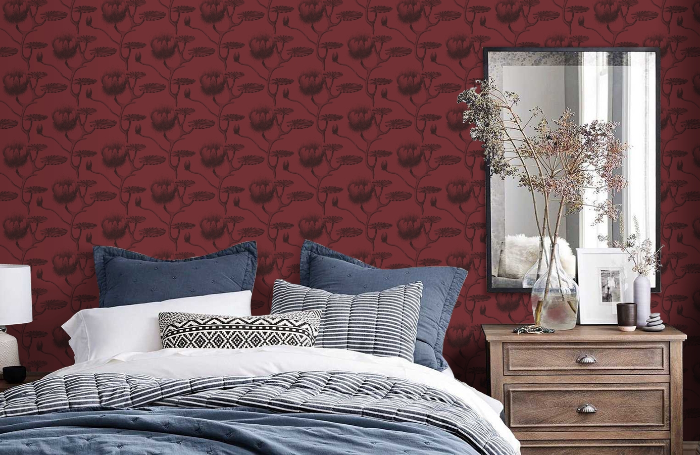 Обои 69/3111 фото в интерьере спальни