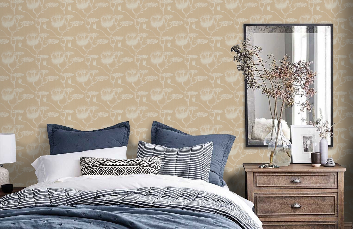 Обои 69/3113 фото в интерьере спальни