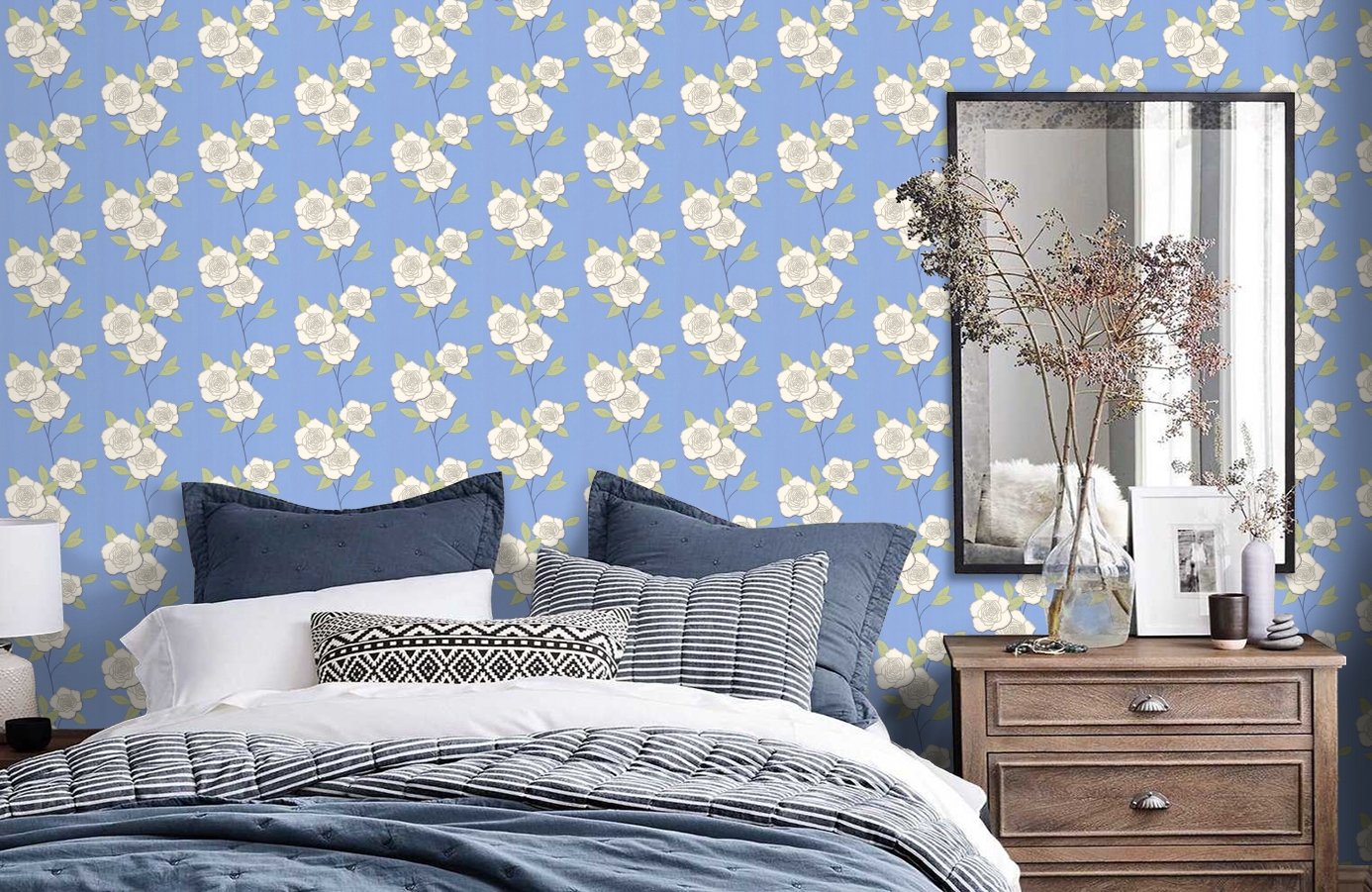 Обои 69/6122 фото в интерьере спальни