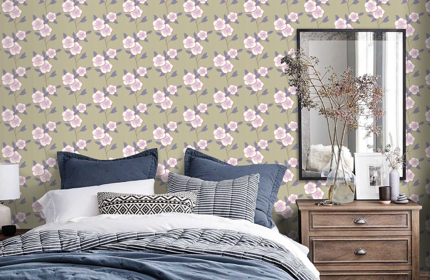 Обои 69/6123 фото в интерьере спальни