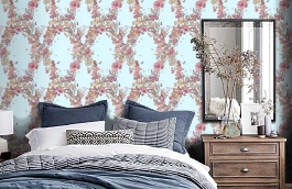 Обои 77/6022 фото в интерьере спальни превью