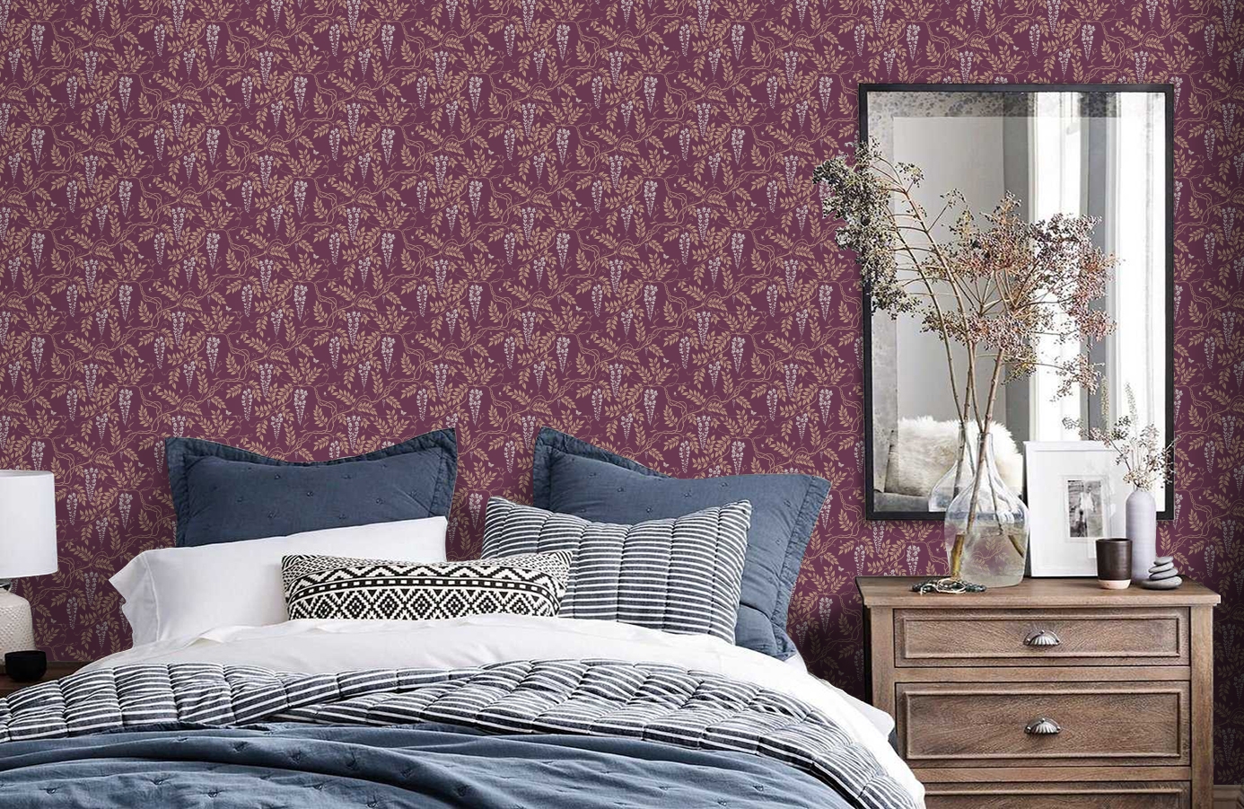 Обои 81/13057 фото в интерьере спальни