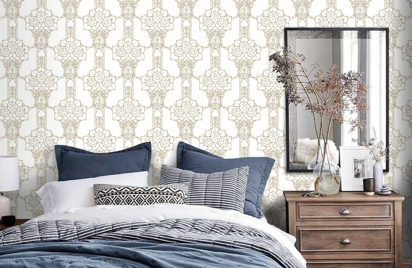 Обои 81/5020 фото в интерьере спальни