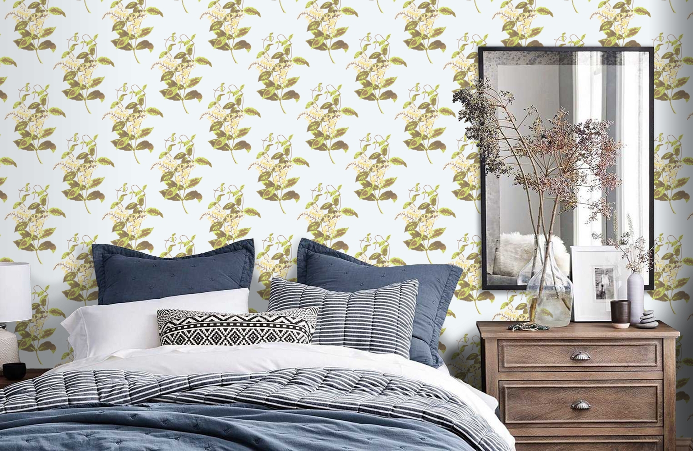 Обои 81/6023 фото в интерьере спальни