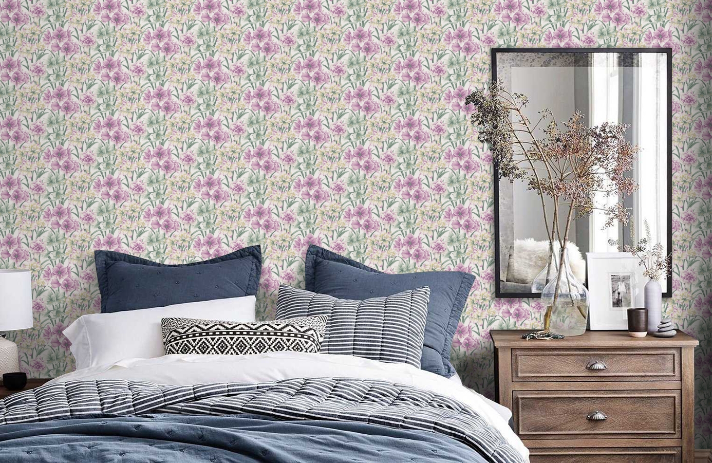 Обои 98/6024 фото в интерьере спальни