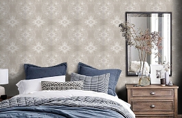 Обои Antique Lace Wallpaper Ch фото в интерьере спальни превью