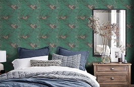 Обои Emerald 342 фото в интерьере спальни превью