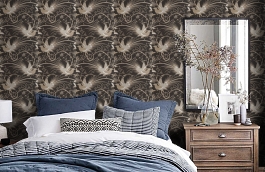 Обои Lacquer 882 фото в интерьере спальни превью