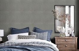 Обои Liberty 08-Silver фото в интерьере спальни превью