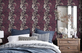 Обои W0002-01 фото в интерьере спальни превью